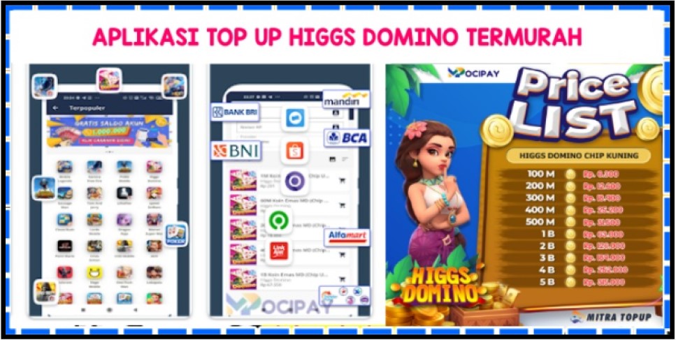 Cara Top Up Higgs Domino Via E-Commerce
