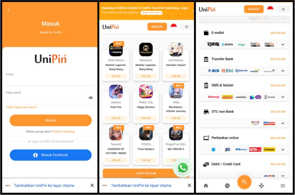 Top Up Chip 1B Menggunakan Situs UniPin
