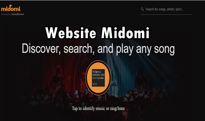 halaman website midomi