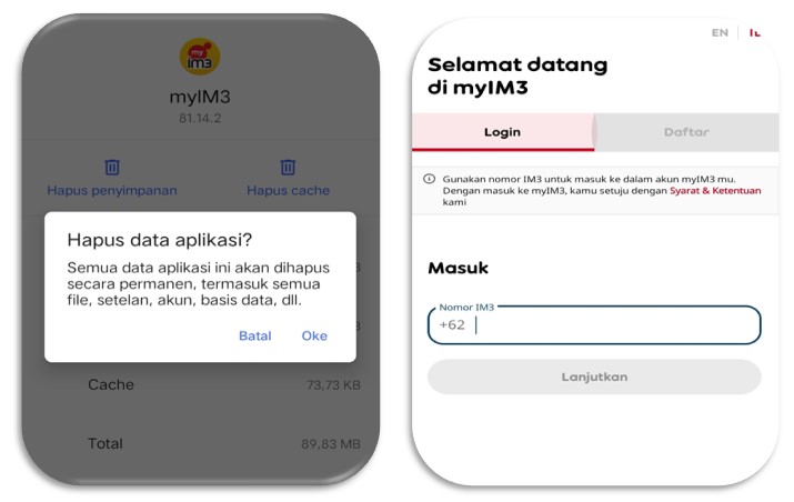 Mengganti Nomor Utama di Aplikasi MyIM3 Melalui Pengaturan Handphone